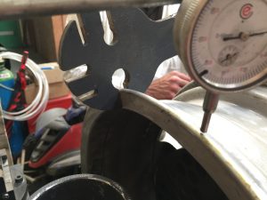 Wheel straightening machine